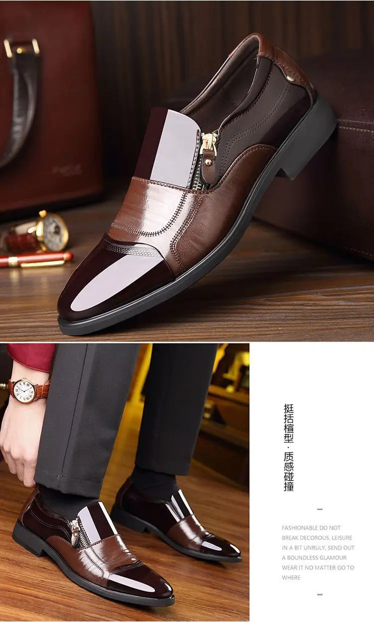 Shoes for Men Shoes Leather Shoes Business Dress Shoes All-Match Casual Shock-Absorbing Wear-Resistant Footwear Chaussure Homme