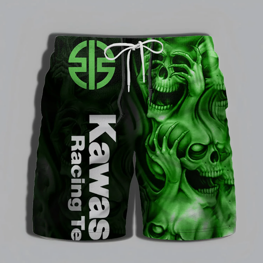 Kawasaki Adventure Men's Shorts High Quality 2025 New Product Quality Men's Motorcycle Men's Street Gym Sportswear Summer Beach