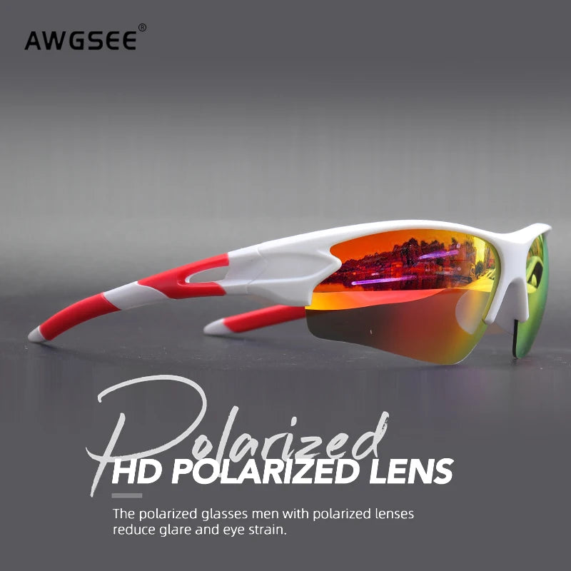 Sports Sunglasses for Men & Women – Semi-Rimless UV400 Protection for Baseball, Running, Fishing, Golf & Driving