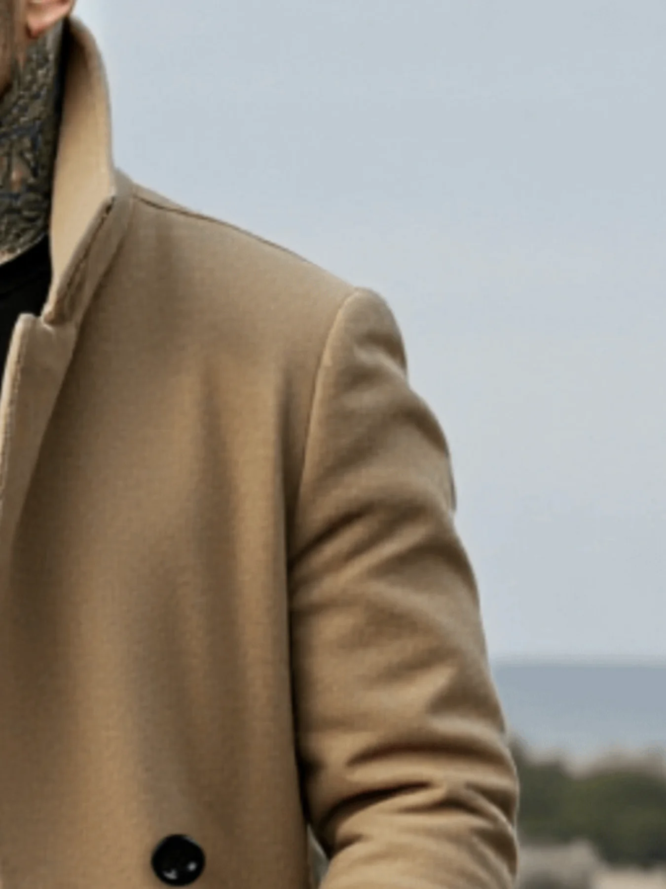 Men's Winter Mid-Length Coat Wool Warm Coats Lining Double Breasted Lapel Jacket Street Wear Men's Clothing Outerwears