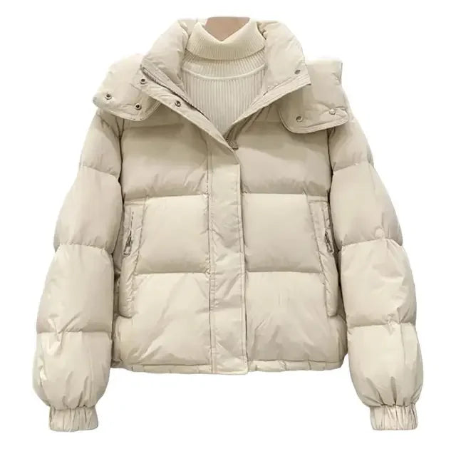 Women 2025 New Winter Jacket Casual Loose Down Coat Oversize Hooded Warm Soft Cotton Puffer Snow Wear Jackets