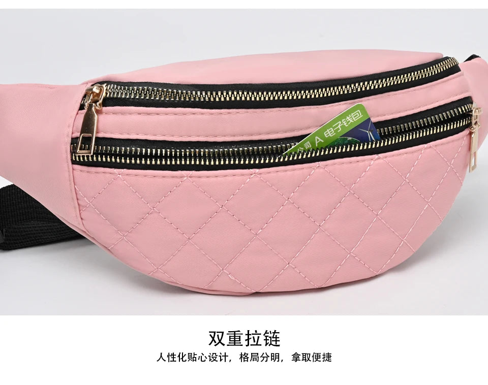 Waist Bag Women Fanny Pack Chest Shoulder Belt Bag Fashion Packs Party Crossbody Lady Travel Phone Pouch Lady Purse Bum Bags