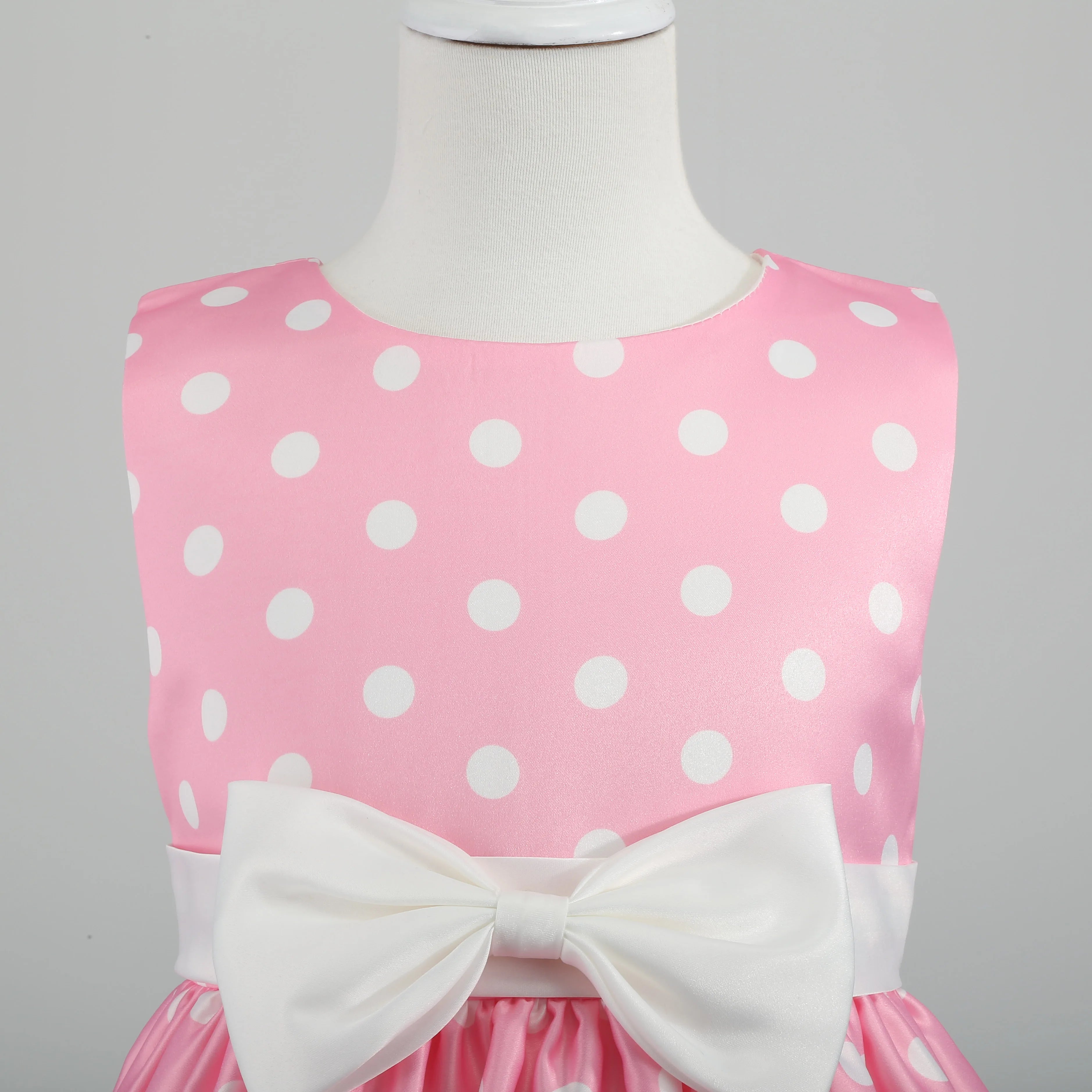 Girls' clothing, girls' baby clothes, skirt with bow and polka dot pattern, imitation show, Halloween party, exquisite clothing