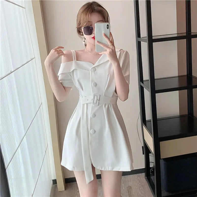 Dresses for Women 2025 Silk Clothes Formal Occasion Blazer Woman Dress Satin Chiffon Mini Short Sensual Sexy One-piece New In X