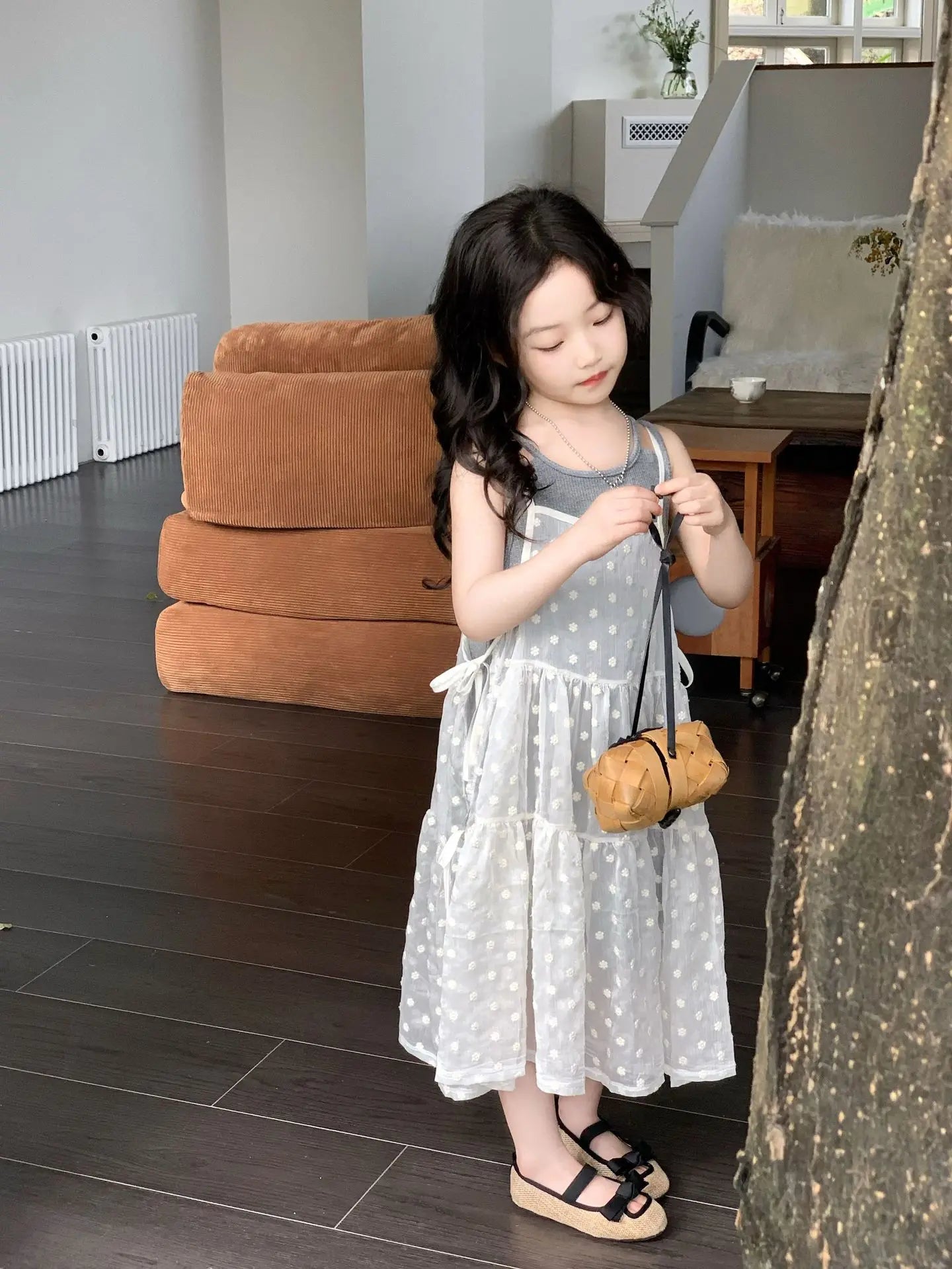 Girls Summer 2025 New Korean Sweet Clothing Suit Children's Vest Skirt Lace Embroidered Skirt Baby Casual  Fashion