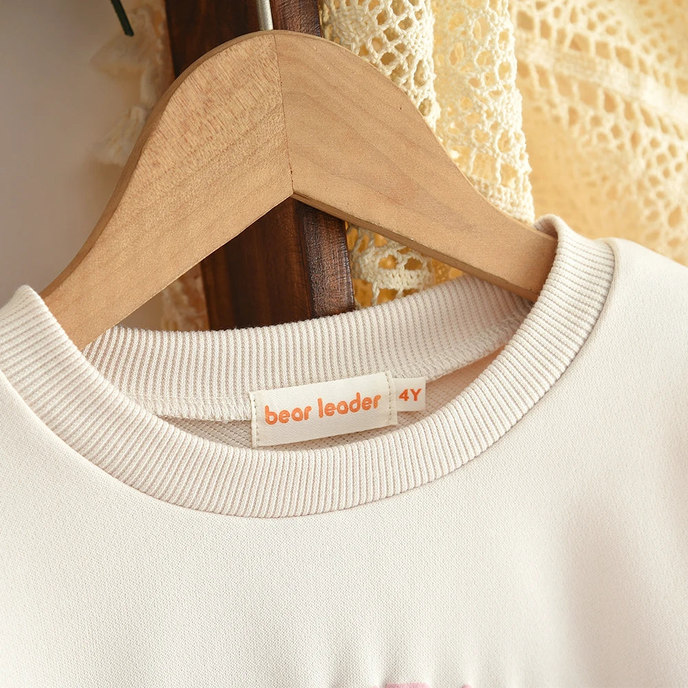 Girls Clothes 2025 Autumn New Color Blocked Casual Sportswear Long Sleeved Letter Printed Top+Pants Children's Fashion Clothing