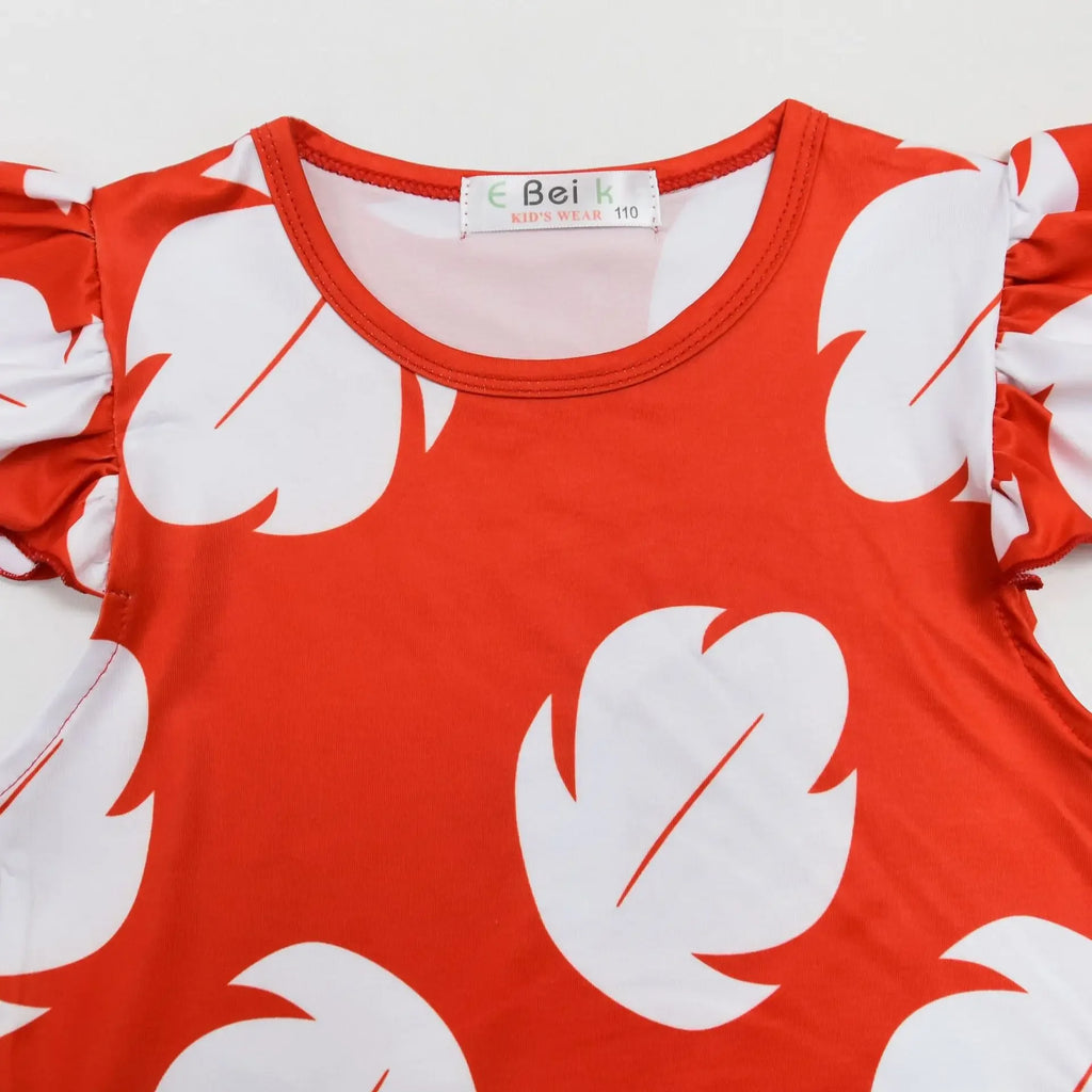 Girls' Daily Casual Clothes Single Dress Summer Birthday Party Baby Girl Cool Break Print Dress Gift For Girl 2-12T