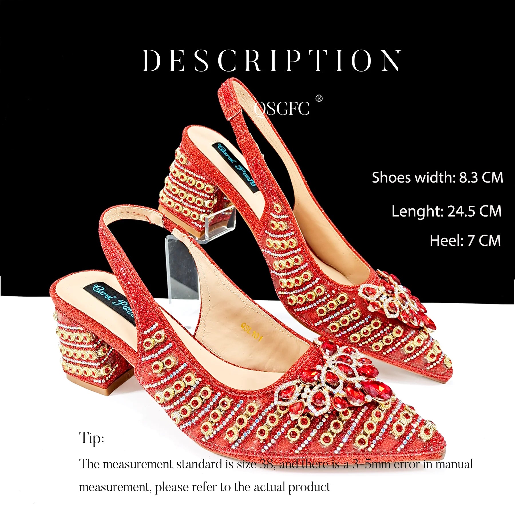 2024 Italian Design Full Rhinestone Comfortable high heel shoes And Bag Fashion Style Pointed-Toe Shoes For Women