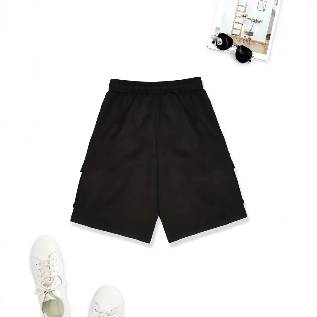 Men's Cargo Shorts 2025 Summer Loose Casual Five-pocket Cargo Shorts Street Solid Color Breathable Outdoor