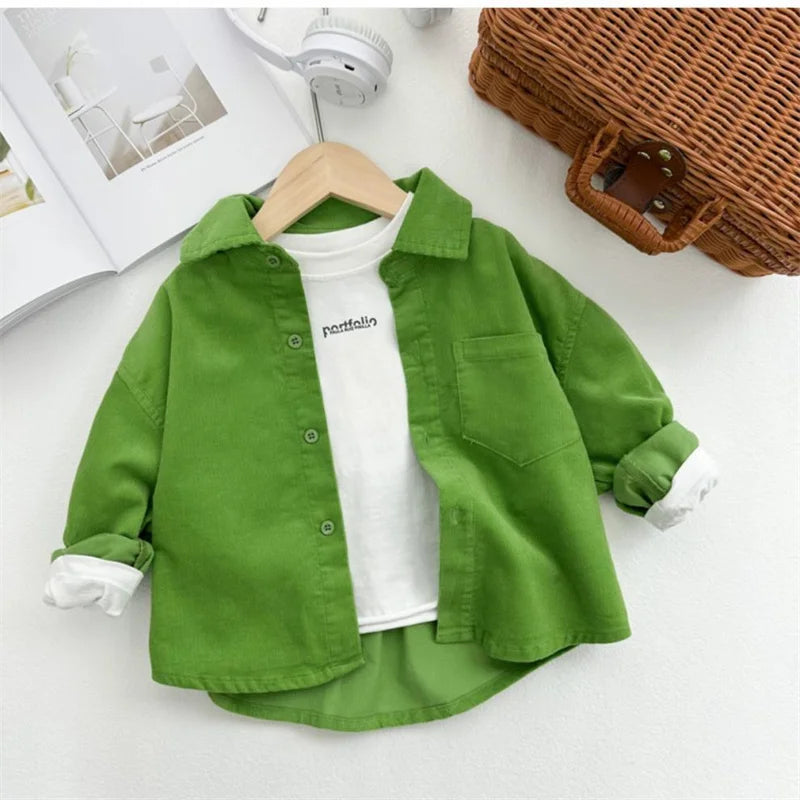 Boys Baby's Kids Blouse Coat Jacket Outwear Cotton 2024 Green Spring Autumn Shirts Outwear Sunscreen Beach Children's Clothing