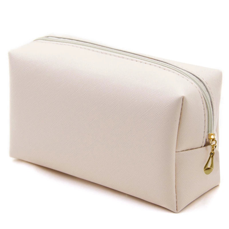 Women's Makeup Bag Large Capacity Leather PU Handheld Cosmetic Bags For Ladies Portable Waterproof Travel Wash Storage Bag