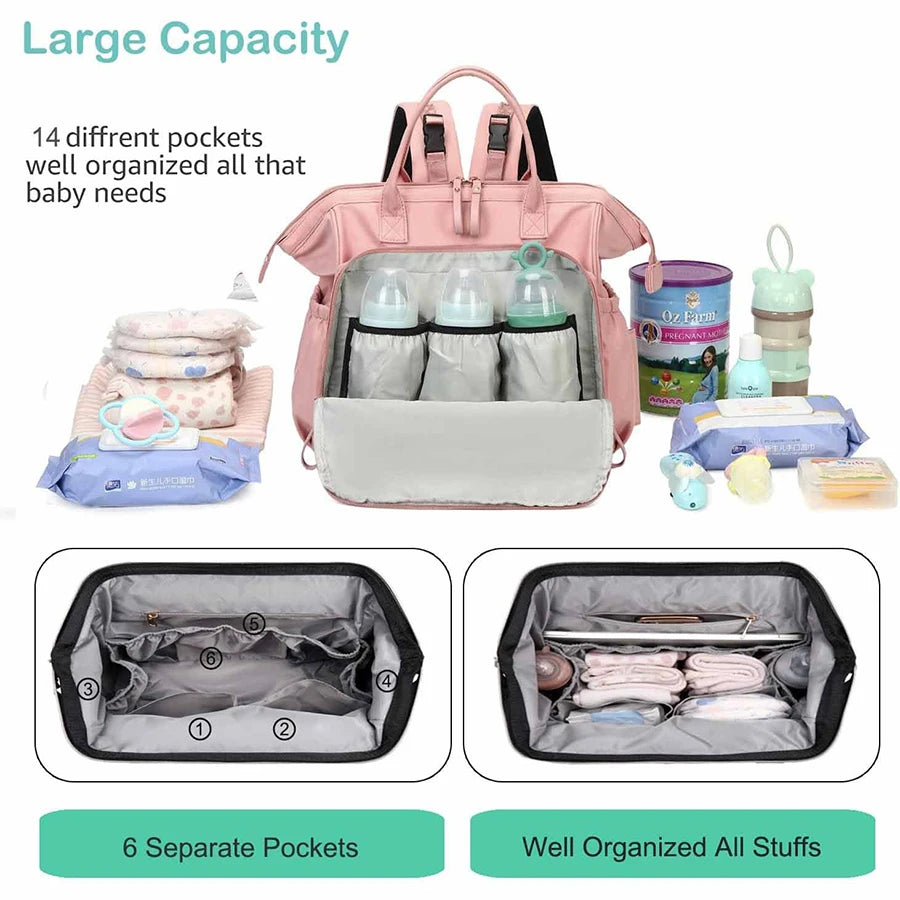 Large Capacity Diaper Bag Backpack for Women Totes Baby Diaper Nappy Bags Shoulder Cotton Ladies Maternity Shopping Bags