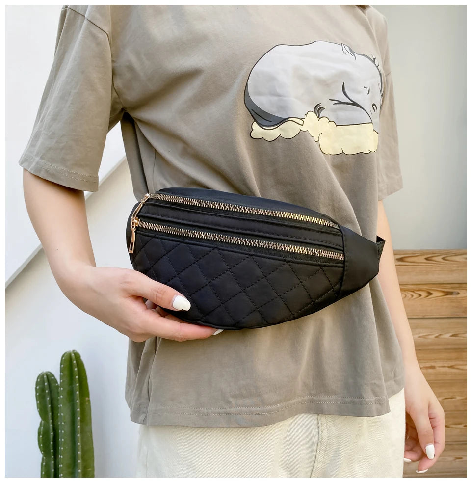 Waist Bag Women Fanny Pack Chest Shoulder Belt Bag Fashion Packs Party Crossbody Lady Travel Phone Pouch Lady Purse Bum Bags
