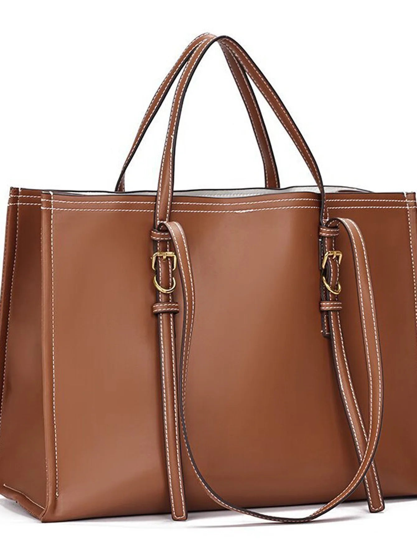 Large Capacity Tote Bags for Women Fashion Designer Shoulder Bag Soft PU Leather Women's Handbags Commuting Shopper Women Bag