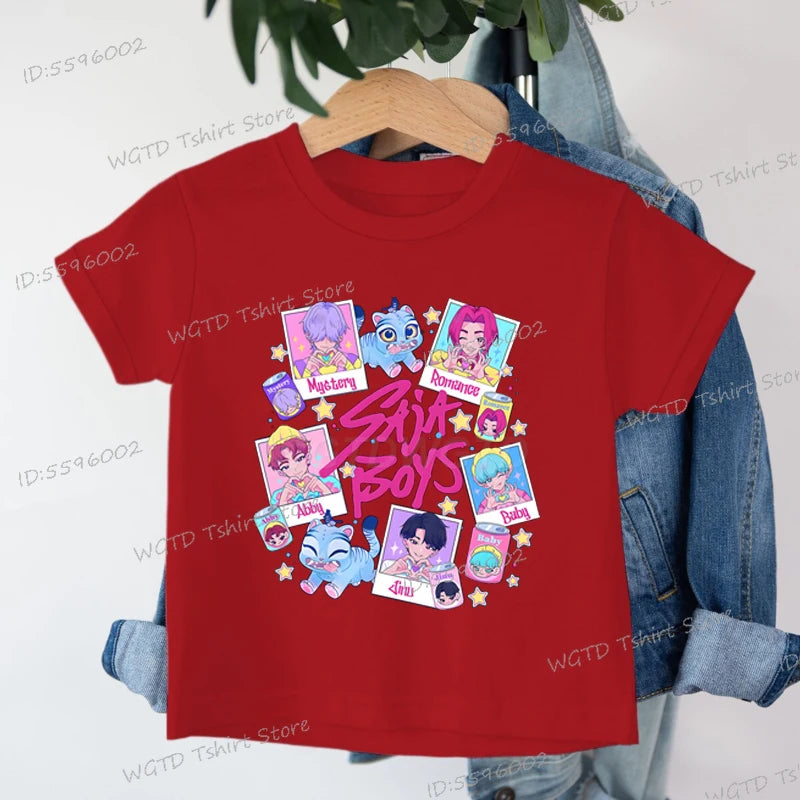Baby Girls Boys Clothing Hot Movie Print Saja Boys T-shirt Tops Cartoon Cute Kids Clothes Harajuku Cotton Baby Girls T Shirt