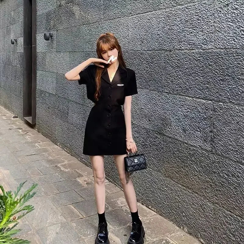 Dresses for Women 2025 Woman Dress Short Mini Black Clothes Korean Style Chic and Elegant Pretty X Sensual Sexy Y2k Fashion Sale
