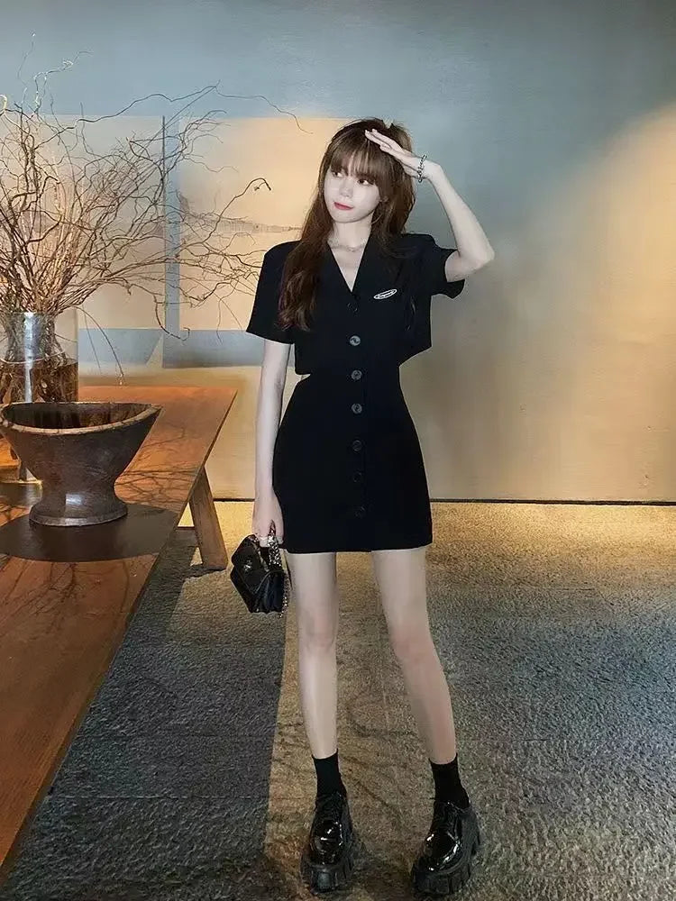 Dresses for Women 2025 Woman Dress Short Mini Black Clothes Korean Style Chic and Elegant Pretty X Sensual Sexy Y2k Fashion Sale