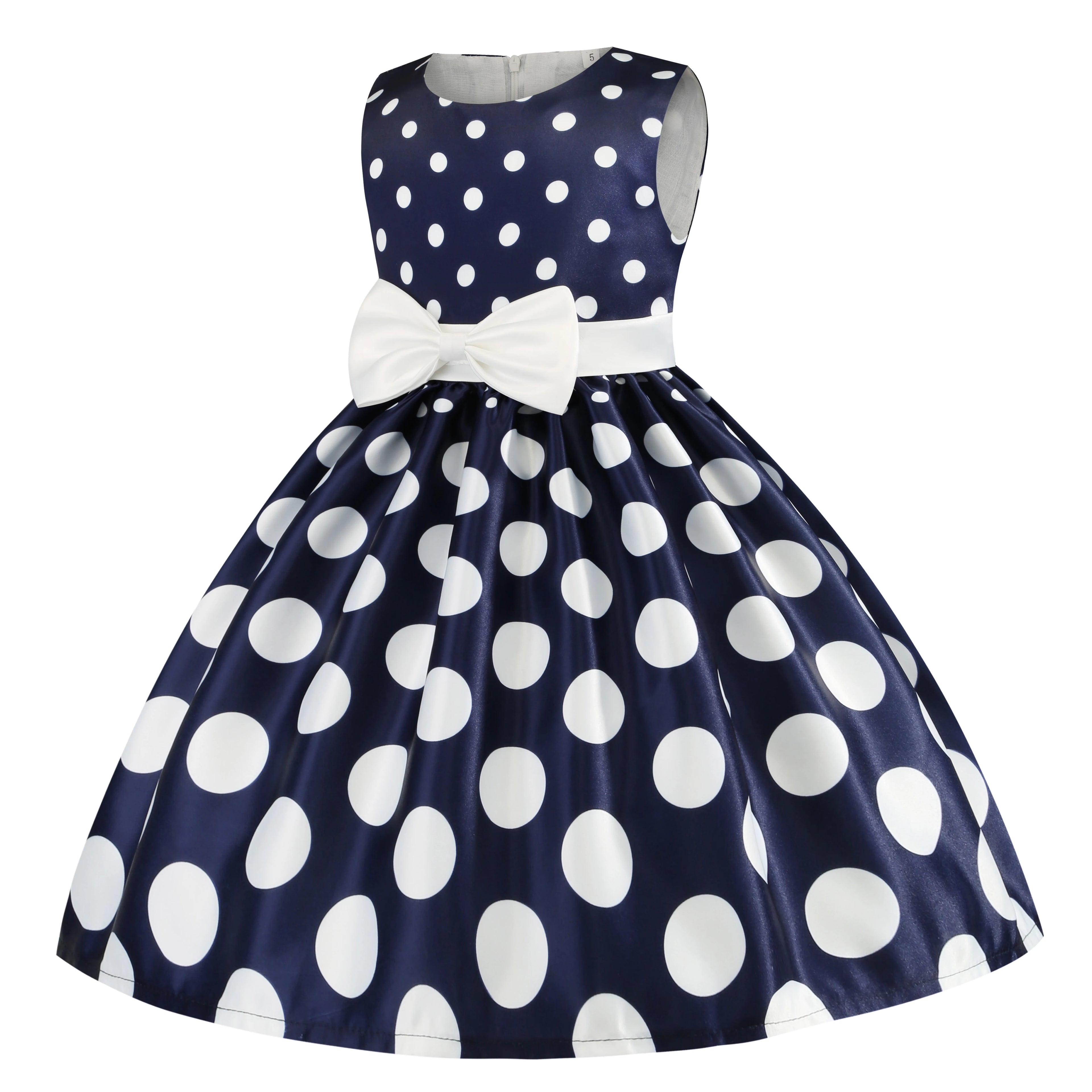Girls' clothing, girls' baby clothes, skirt with bow and polka dot pattern, imitation show, Halloween party, exquisite clothing