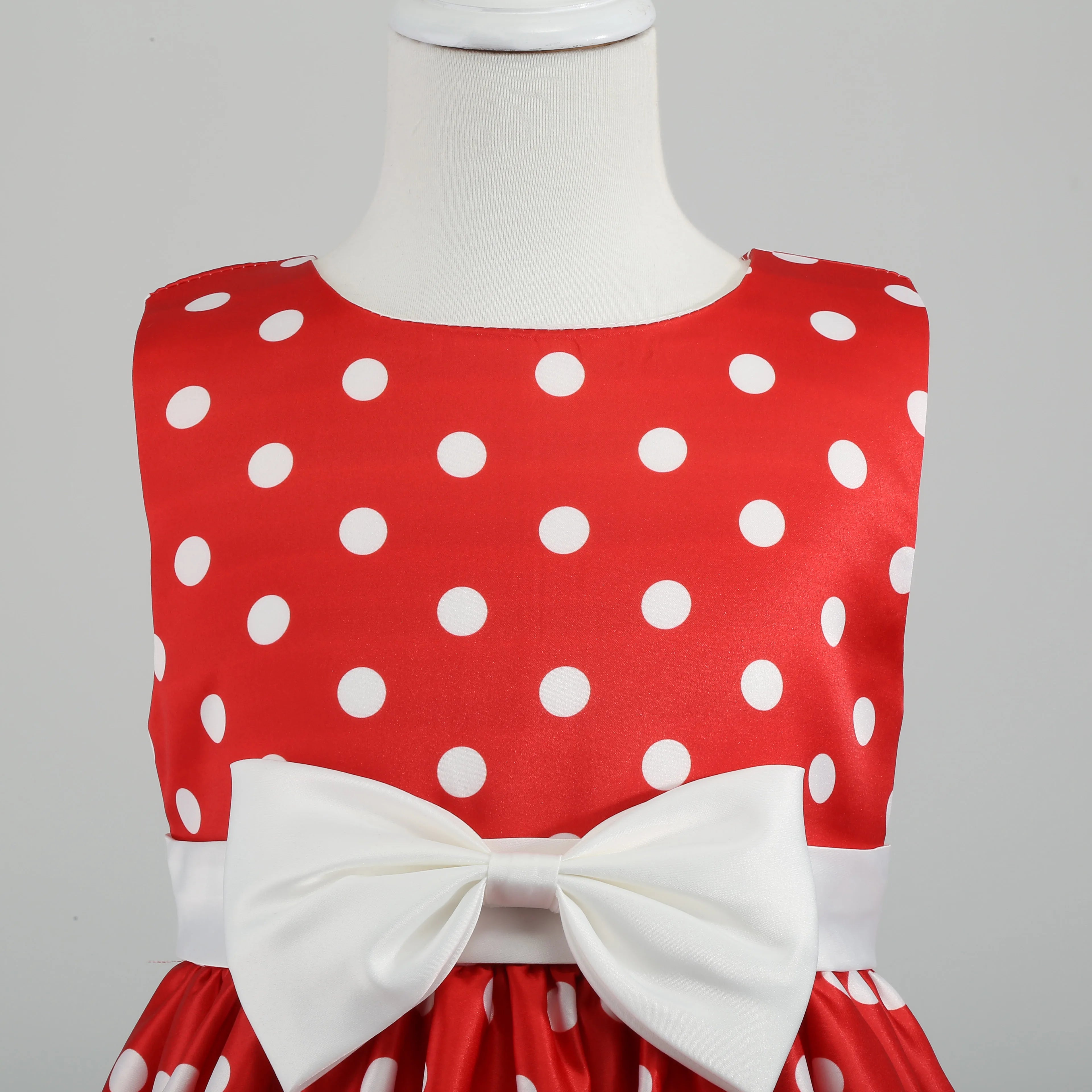 Girls' clothing, girls' baby clothes, skirt with bow and polka dot pattern, imitation show, Halloween party, exquisite clothing