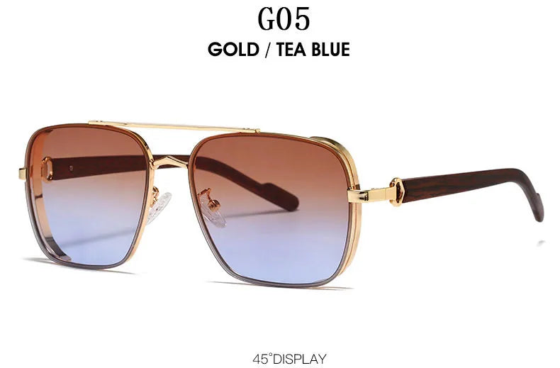 2023 Sunglasses For Men Square Sunglasses Women Trendy Luxe Vintage Fashion Glasses Retro Steampunk Shades Gafas De Sol Hombre