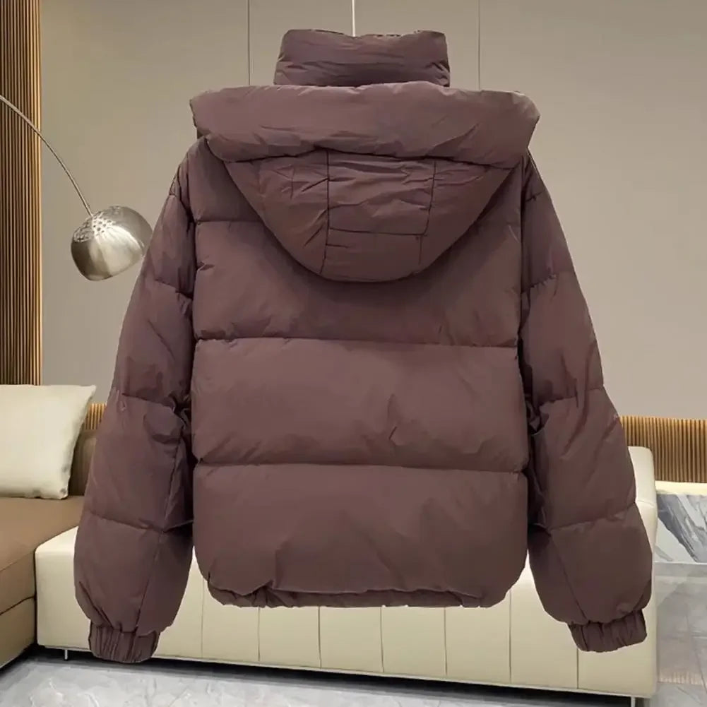 Women 2025 New Winter Jacket Casual Loose Down Coat Oversize Hooded Warm Soft Cotton Puffer Snow Wear Jackets