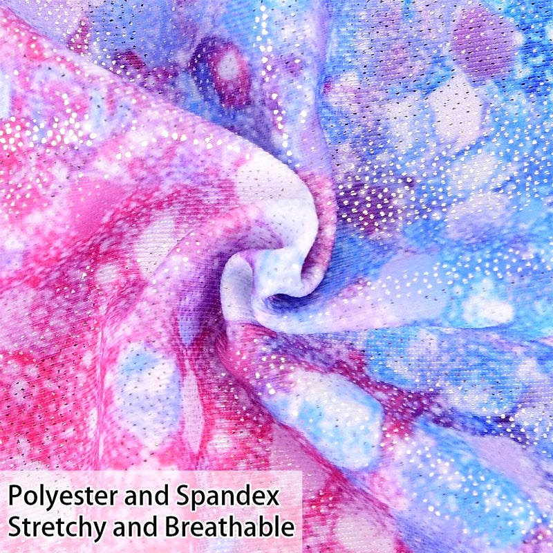 Girls  Vest  Gymnastics Leotard Sparkle 4 Piece Dance Unitard for Kids Toddler Athletic Tumbling Outfits