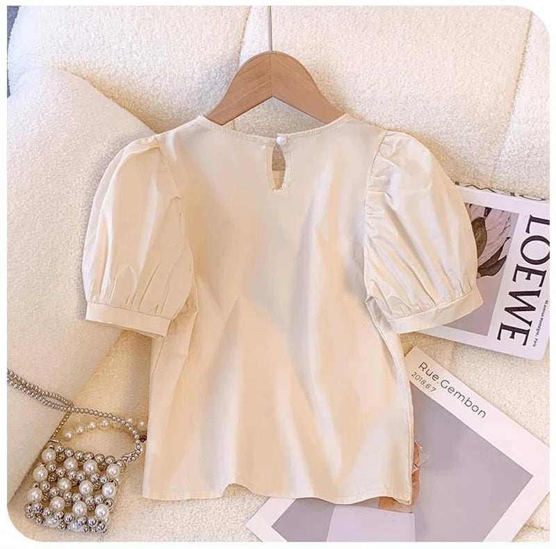 Baby Girls Clothes Summer Girls Dress Set Kids Top+Suspender Skirt 2Pic Children Flower Leisure Suit 3-14 Years Youth Clothing