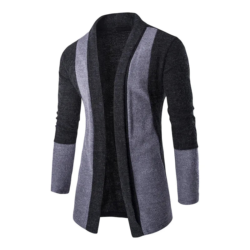 Sweater Coats Men New Fashion 2022 Autumn Men's Slim Long Solid Color Knitted Jacket Fashion Men's Casual Sweater Cardigan Coats