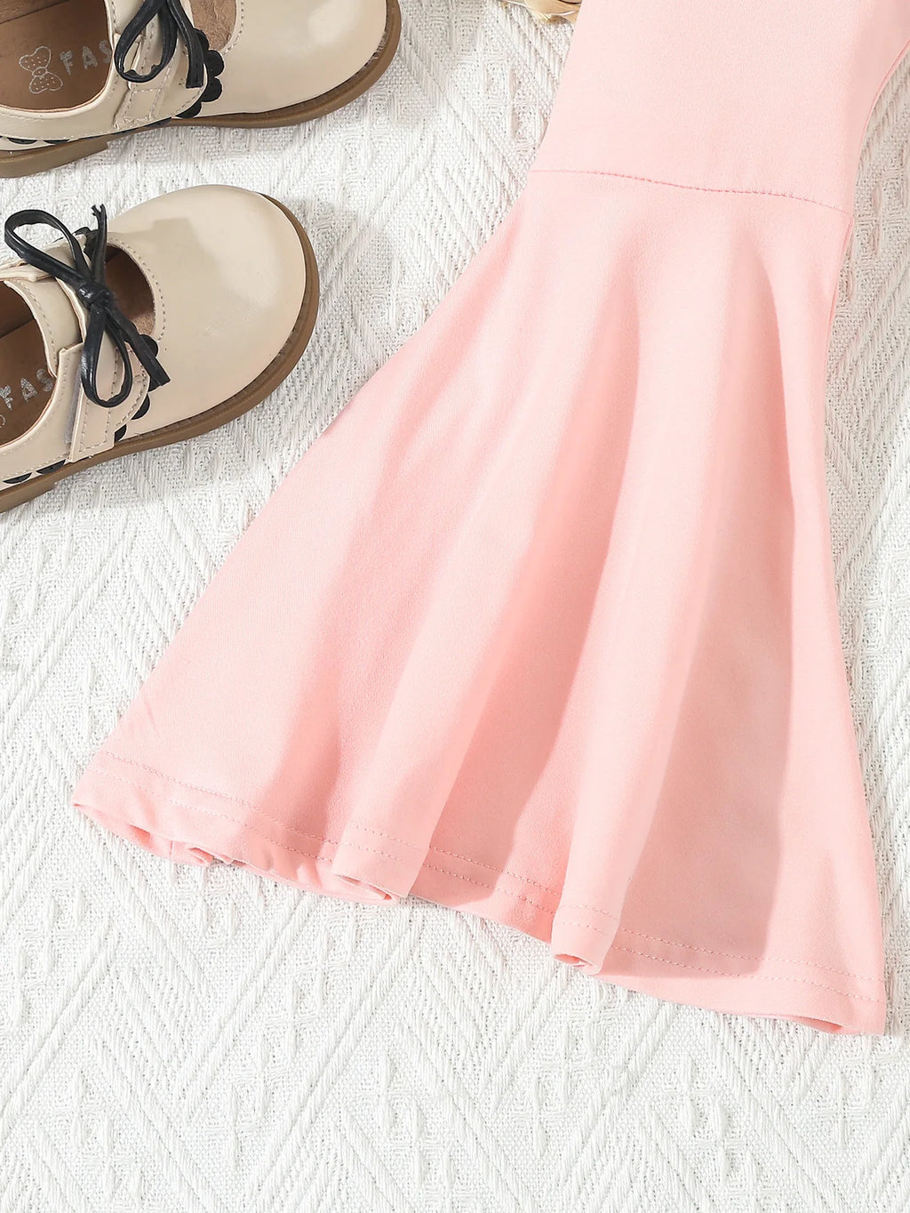 Autumn Kids Girls Clothing  Solid Color Bell-bottoms Elastic Waist  Flared Trousers Leggings Toddler Infant Girl's Clothing