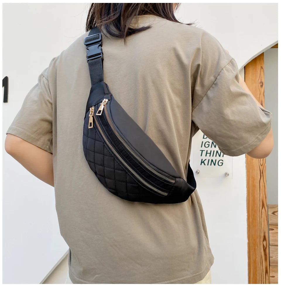 Waist Bag Women Fanny Pack Chest Shoulder Belt Bag Fashion Packs Party Crossbody Lady Travel Phone Pouch Lady Purse Bum Bags