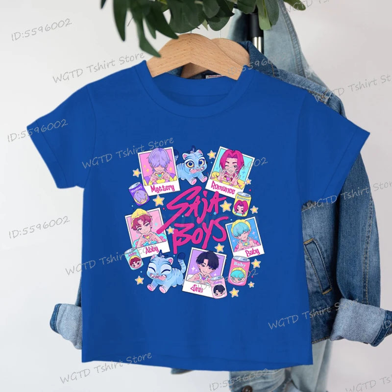 Baby Girls Boys Clothing Hot Movie Print Saja Boys T-shirt Tops Cartoon Cute Kids Clothes Harajuku Cotton Baby Girls T Shirt