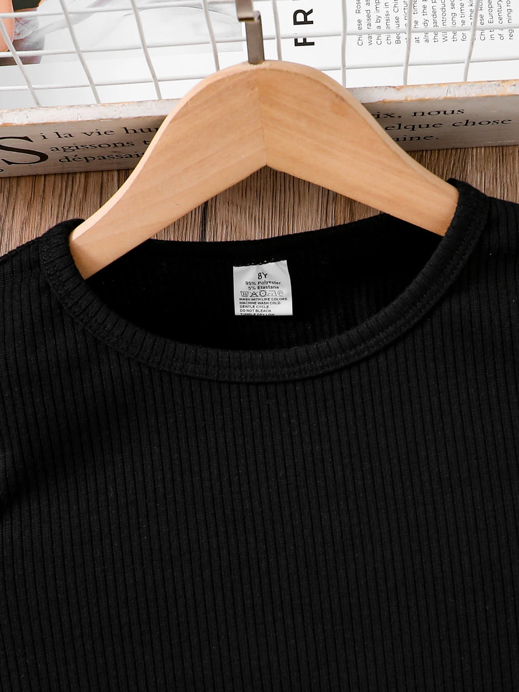 Girls spring new children's fashion casual clothing knitted crew-neck long-sleeved top + asymmetrical plaid skirt 2-piece set