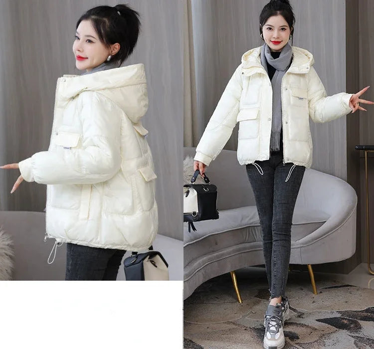 Loose Casual Short Padded Coats for Women Cotton Parkas Woman Great Warm Winter on Sale Discount Fashion 2025 Quilted Jackets