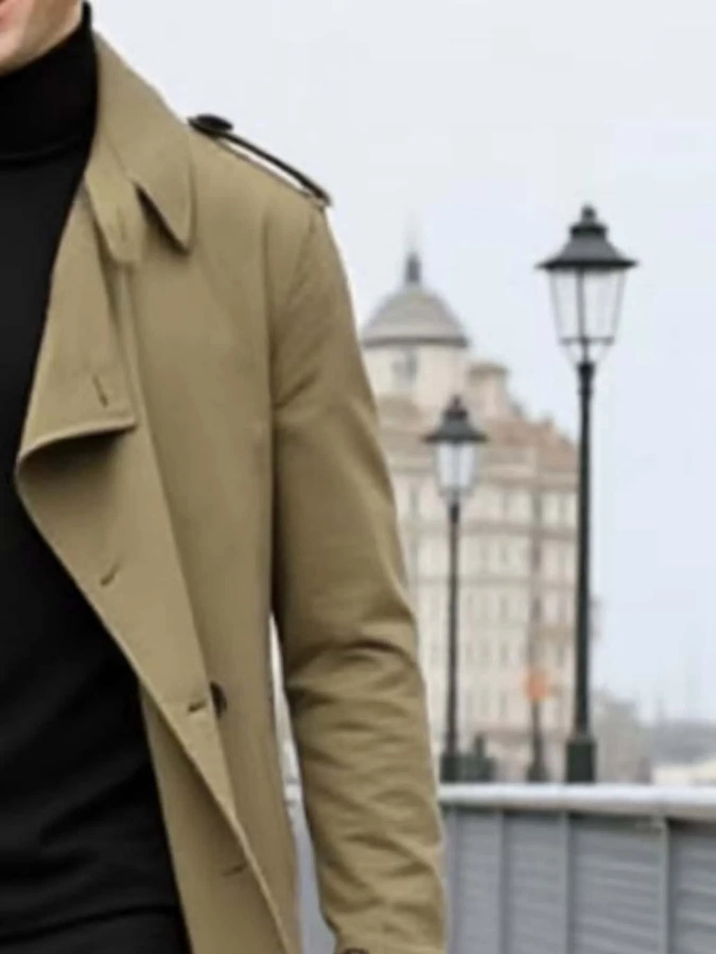 Men's Jacket Winter Thickened Trench Coat Double-Breasted Warm Jacket for Fashionable Wear Blazer
