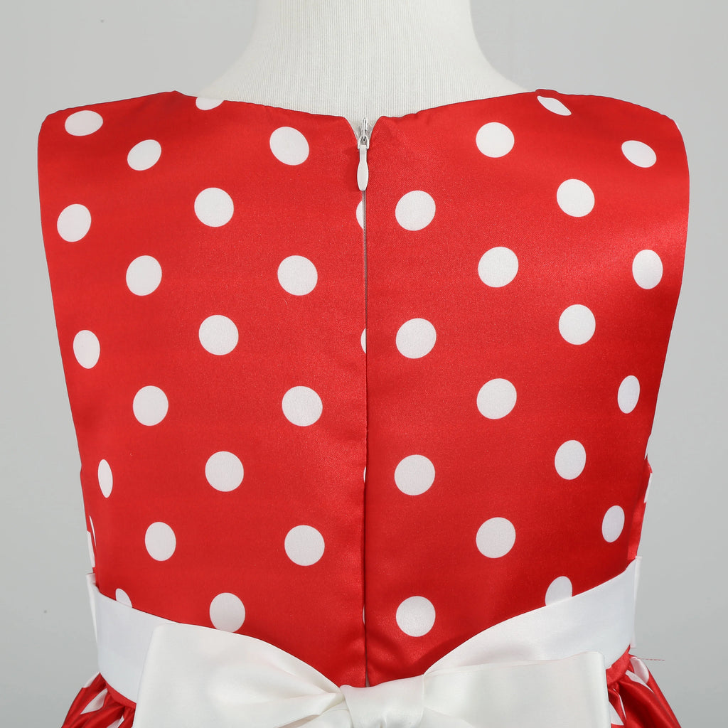 Girls' clothing, girls' baby clothes, skirt with bow and polka dot pattern, imitation show, Halloween party, exquisite clothing