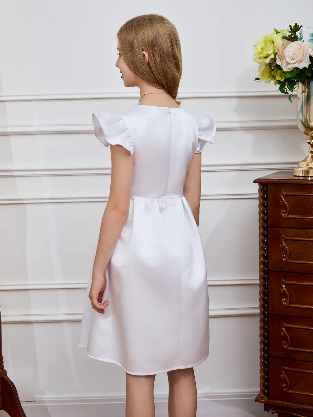 Girls White Dress 2025 Fashion Teenage Summer Short Sleeve Clothing for 2-13Y Girl casual Princess Dresses Elegant party Eid