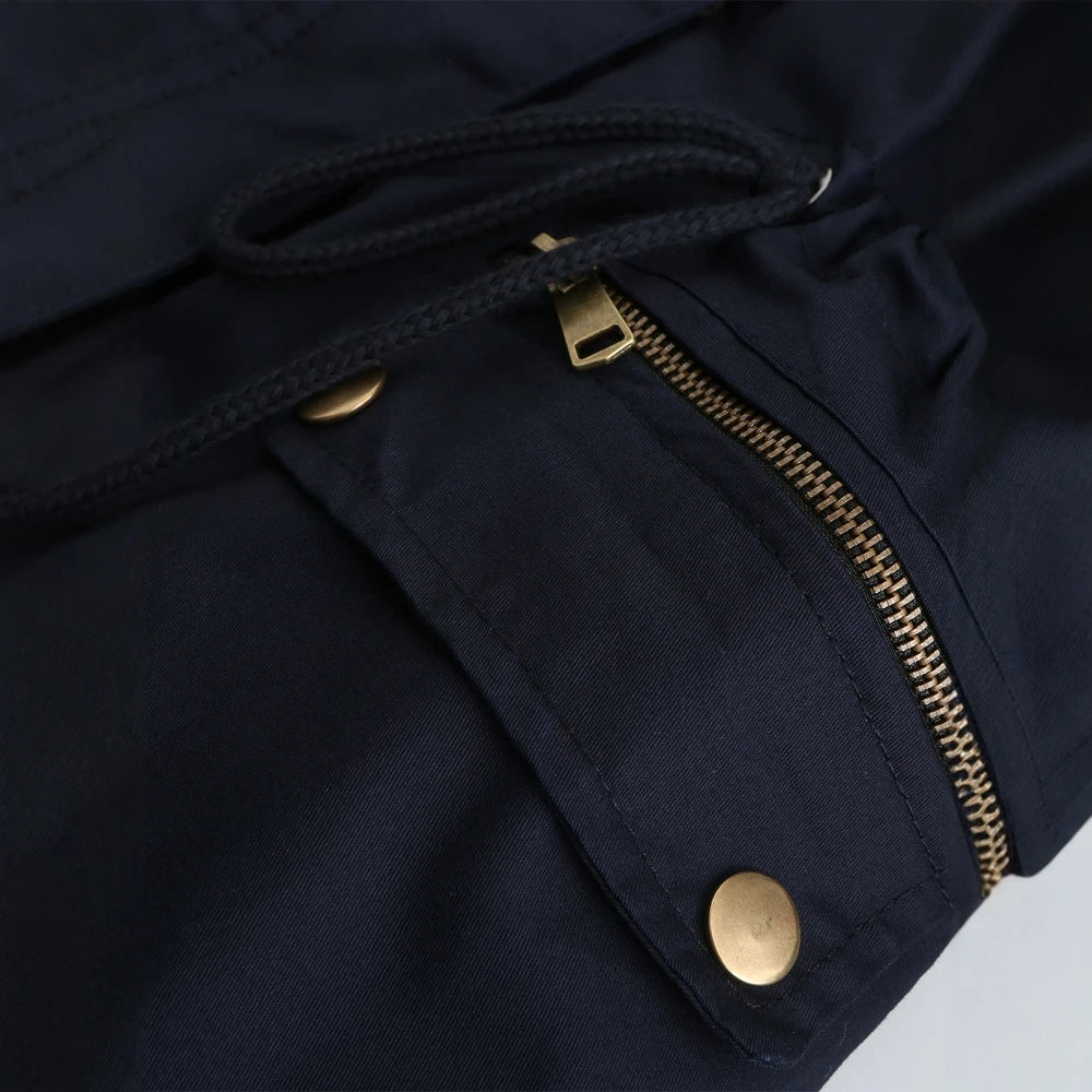 Women's Coats 2025 Autumn Winter Jacket Elegant Fashion Long Hooded Fur Collar Pockets Zipper Button Snow Wear Padded Parka