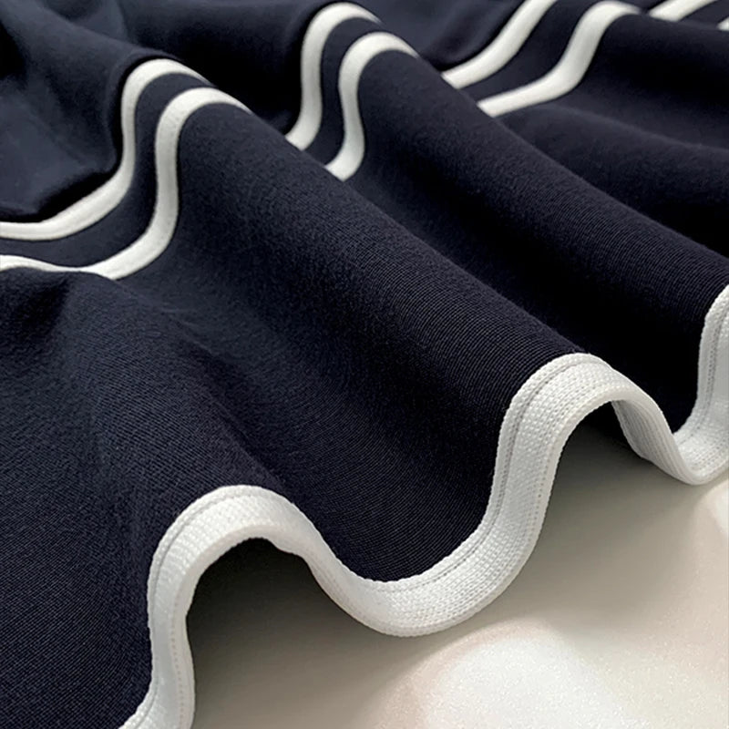 Trendy Casual Jackets for Women 2025 Fall Spring Vintage Round-neck Buttoned Zipper Striped Piping Coats for Woman Work Tops