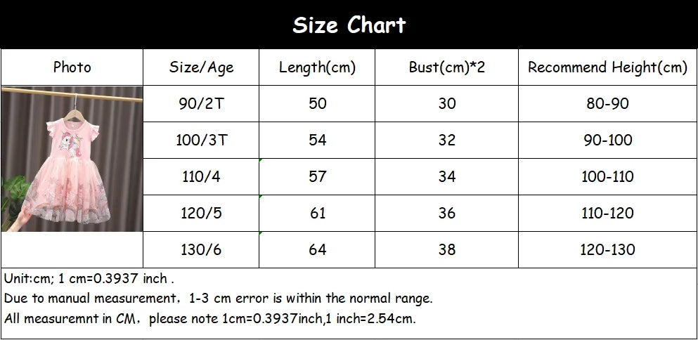 Girls Clothes 2025 New Summer Princess Dresses Flying Sleeve Kids Dress Unicorn Party Baby Dresses for Children Clothing 1-6Y