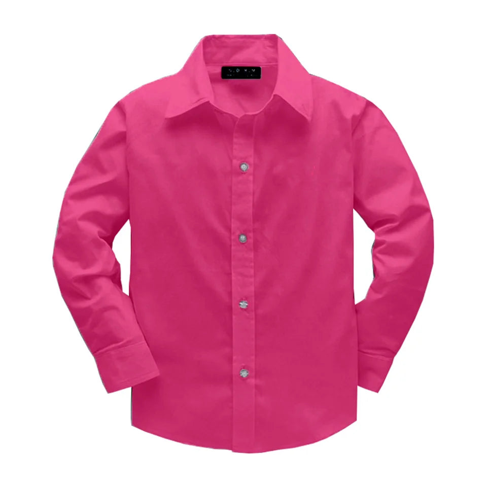 Girls shirts tops plant embroidery Pattern Clothing Kids Baby school uniform Boys Shirt Autumn Birthday Party Formal Attire Tee