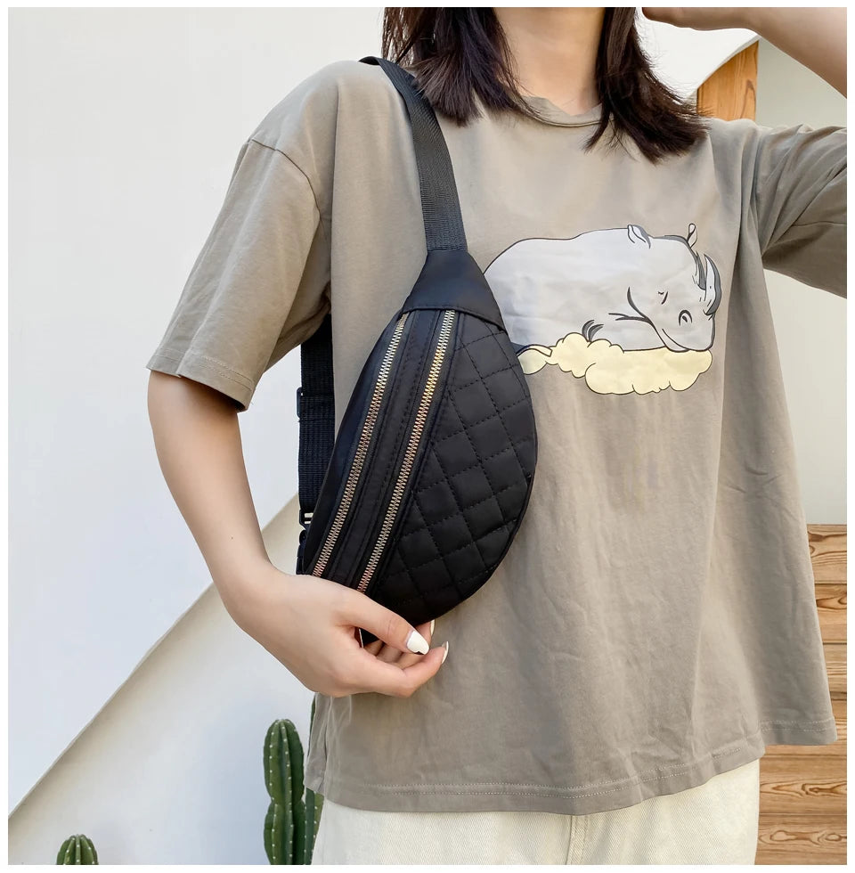 Waist Bag Women Fanny Pack Chest Shoulder Belt Bag Fashion Packs Party Crossbody Lady Travel Phone Pouch Lady Purse Bum Bags