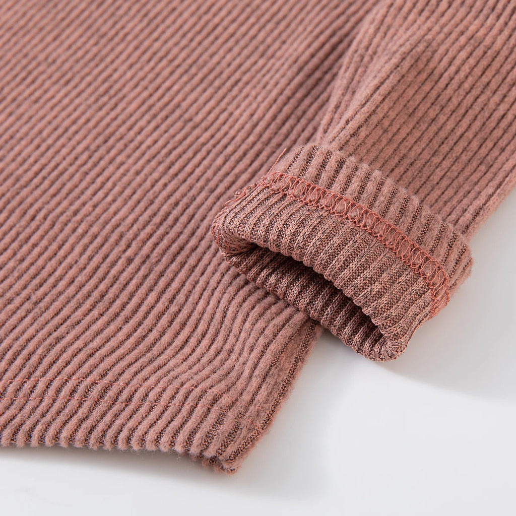 Girls' Solid-Colour Spring/Autumn Long-Sleeved Top and Casual Trousers Two-Piece Set, Trendy Outfit, Children's Fashion Clothing