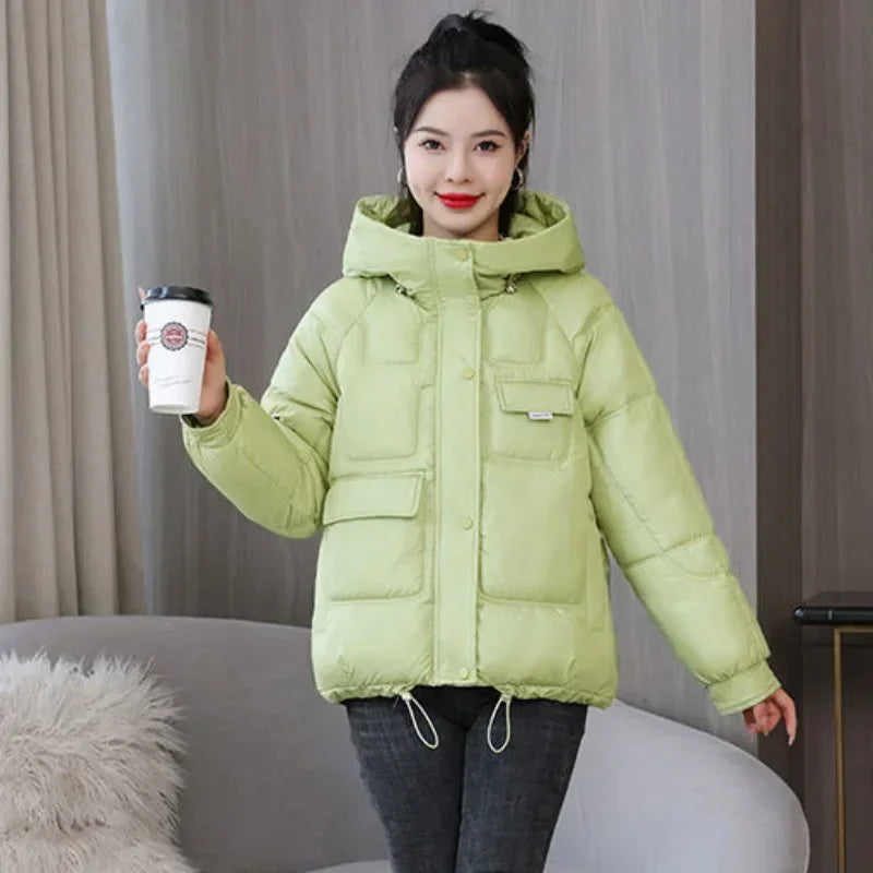 Loose Casual Short Padded Coats for Women Cotton Parkas Woman Great Warm Winter on Sale Discount Fashion 2025 Quilted Jackets