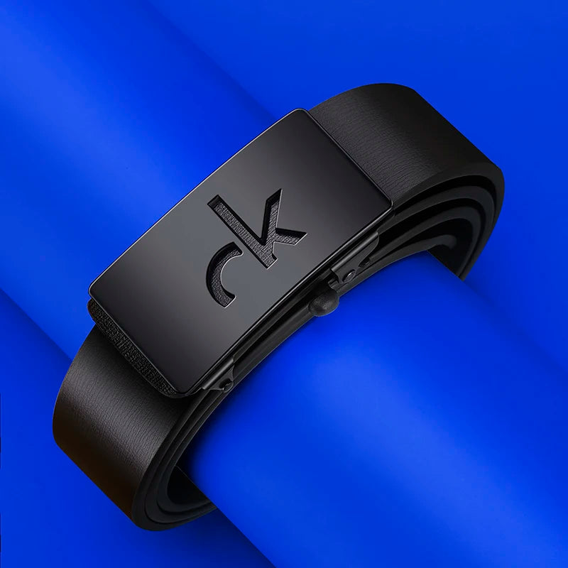 Retro Simple Men's Alloy Automatic Buckle Business Belt With Shorts Belt Accessories Fashion Men's Casual Belt