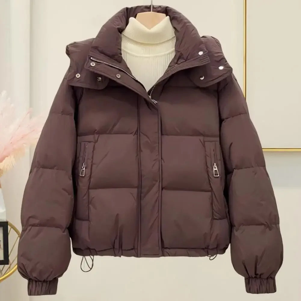Women 2025 New Winter Jacket Casual Loose Down Coat Oversize Hooded Warm Soft Cotton Puffer Snow Wear Jackets