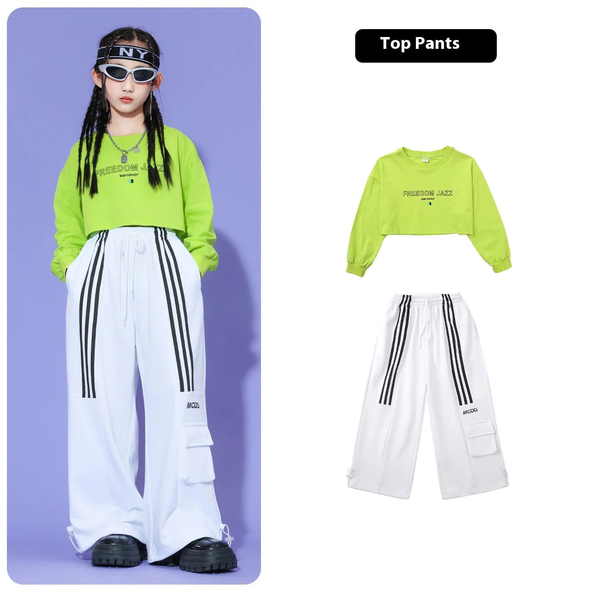 Girls Hip-hop Street Dance Trendy Clothing Children Jazz Dance Clothing Stage Shows Performance Costumes