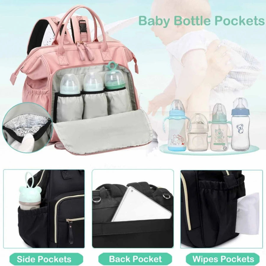 Large Capacity Diaper Bag Backpack for Women Totes Baby Diaper Nappy Bags Shoulder Cotton Ladies Maternity Shopping Bags