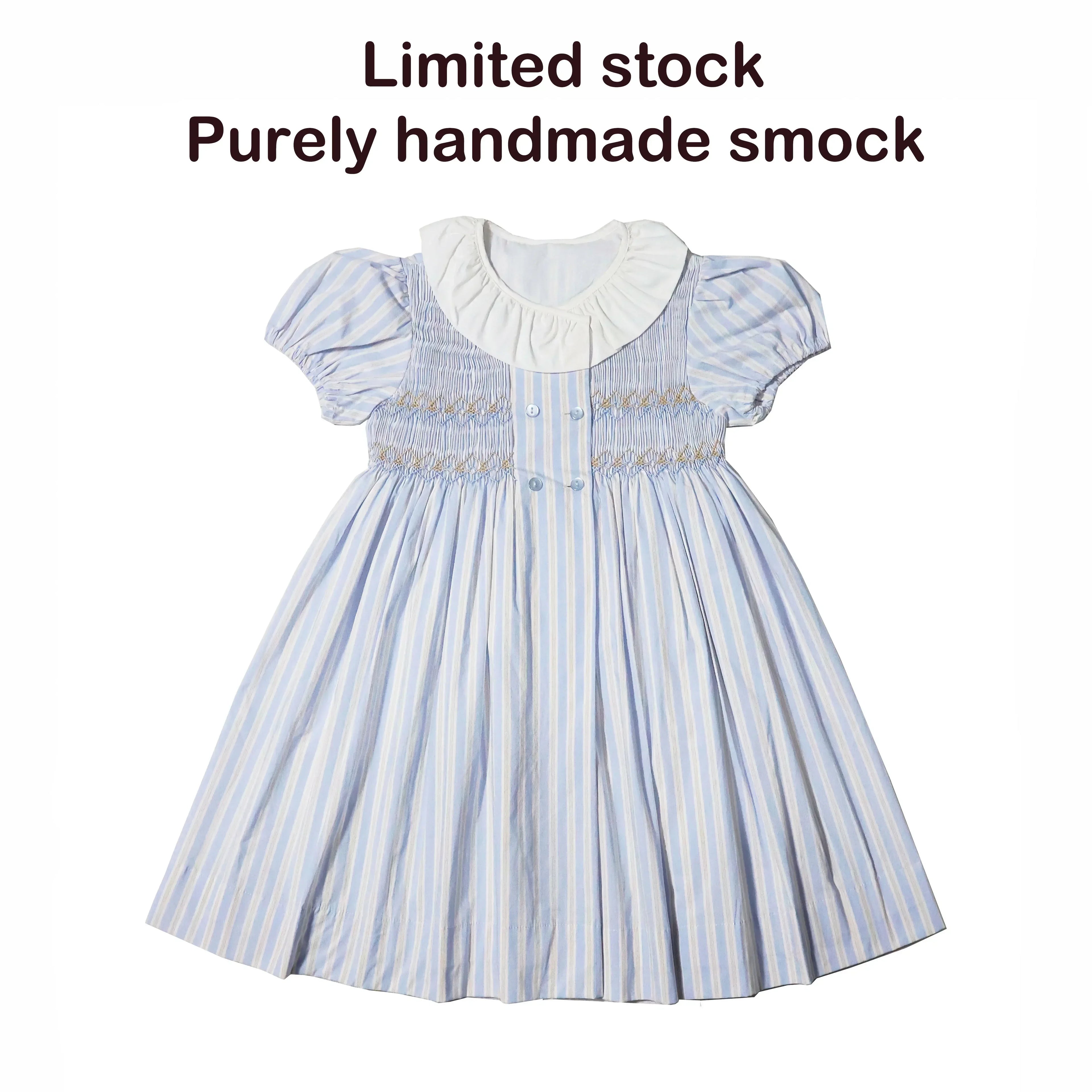 AP Summer Heirloom Striped Collection 2025SS Girls Handmade Smocked Dress Cute Baby Gilrl Set Boys Family Matching Clothing