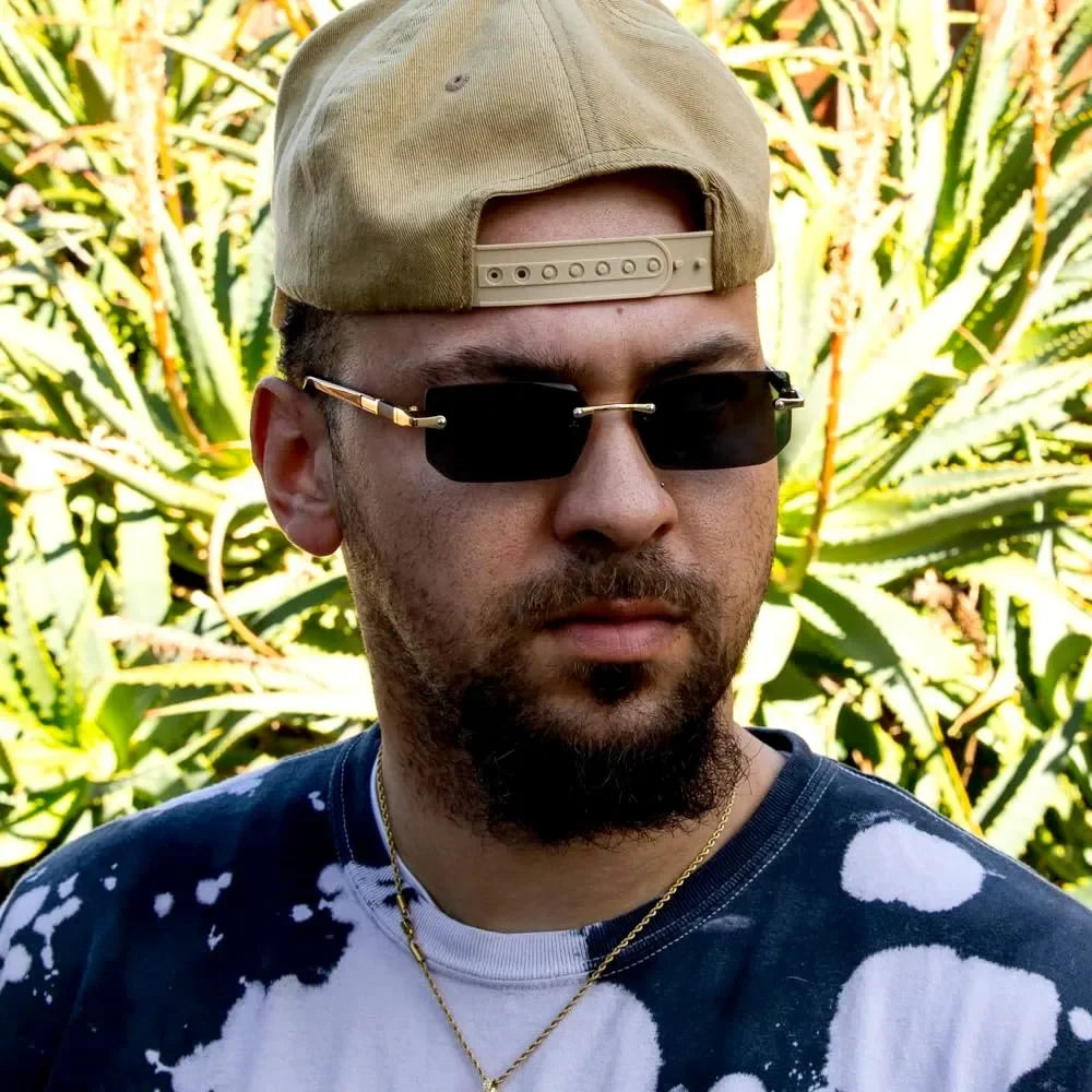 Trendy Rimless Sunglasses for Men Women Fashion Frameless Rectangle Sun Glasses Retro UV400 Shades Summer Traveling Eyewear