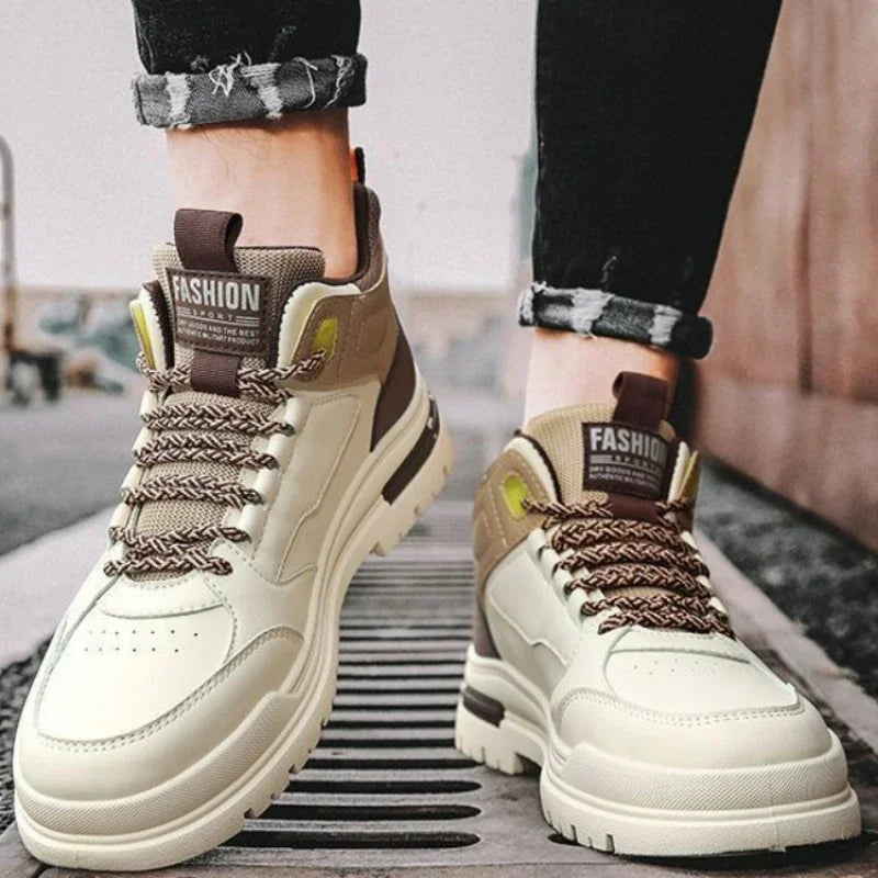 Men Sneakers Outdoor Casual Shoes New Non Slip Vulcanized Shoes Soft Sole Walking Shoe Lace-up High Top Men Shoes Tenis Hombres